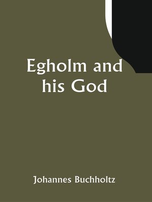 cover image of Egholm and His God